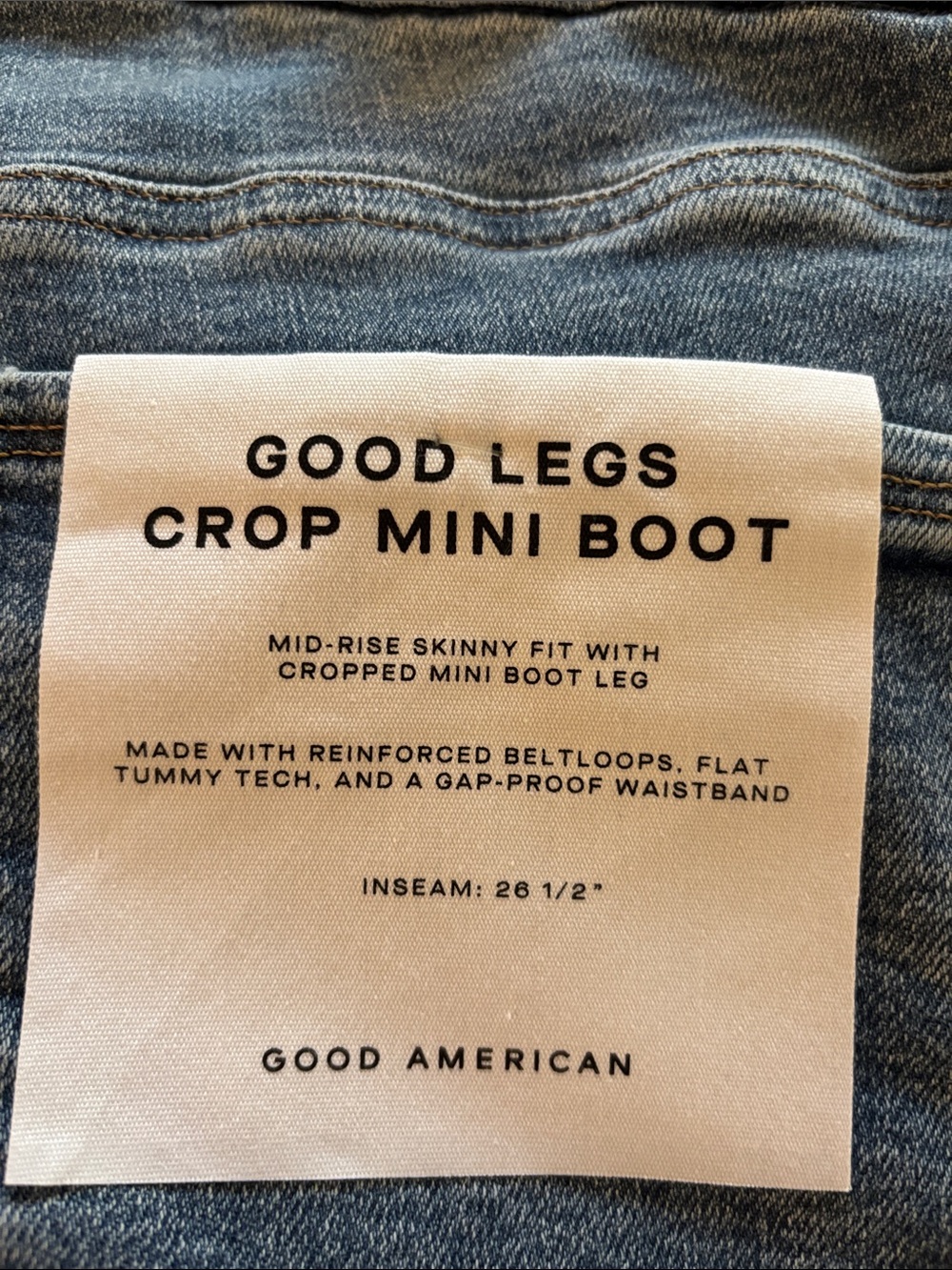 NWT Good American Mid-rise Medium Wash Mini Bootcut Jeans SZ 18 Plus - Picture 13 of 13